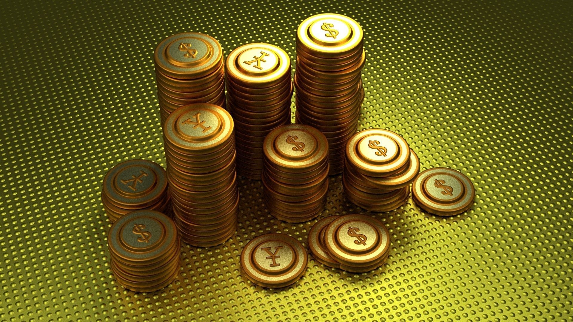 coin money cash euro liberty coins badges jewelry pendant  3D model_3