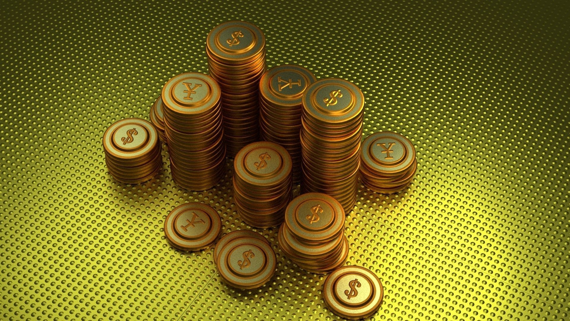 coin money cash euro liberty coins badges jewelry pendant  3D model_4