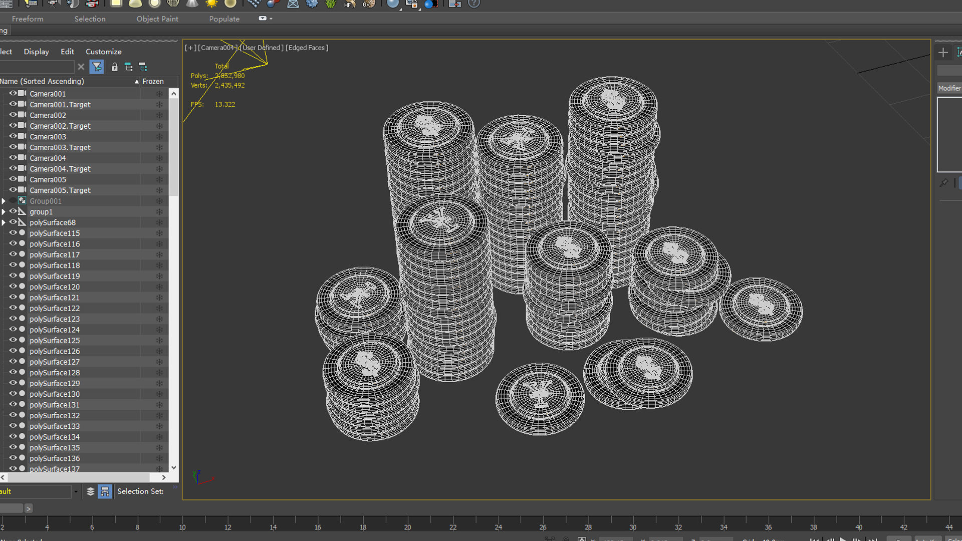 coin money cash euro liberty coins badges jewelry pendant  3D model_5