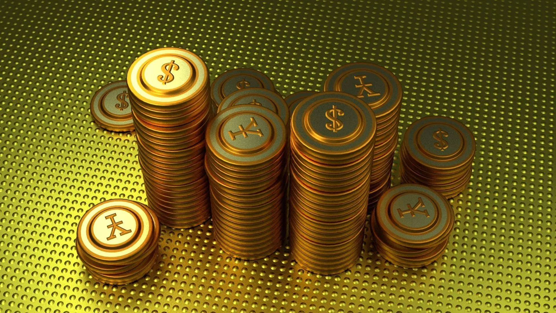 coin money cash euro liberty coins badges jewelry pendant  3D model_0