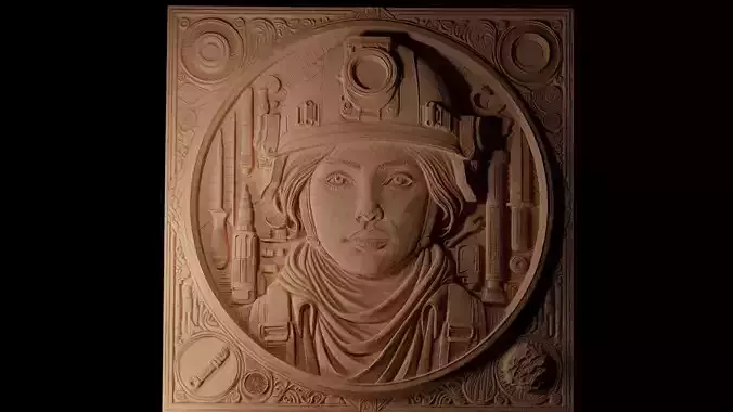 Volcanologist CNC 3d Print High Relief Sand Casting 3D print model Volcanologist CNC 3d Print High Relief Sand Casting 3D print model