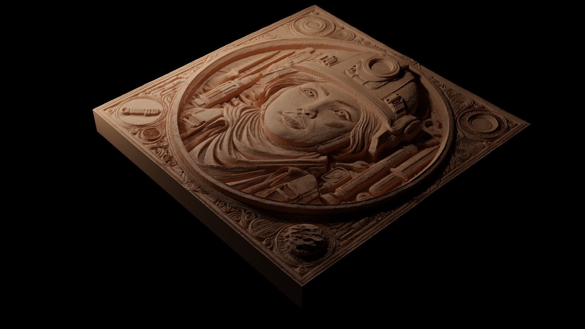 Volcanologist CNC 3d Print High Relief Sand Casting 3D print model_1