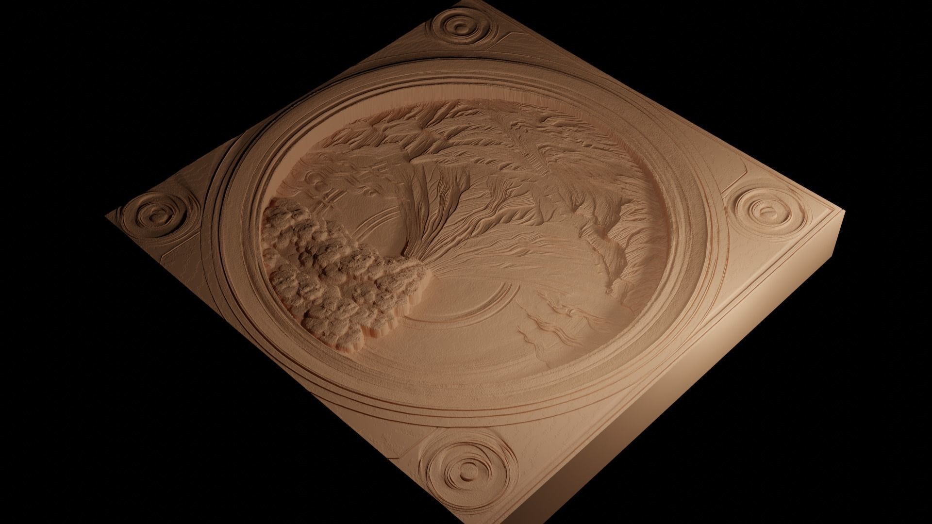 Volcano CNC 3d Print High Relief Sand Casting 3D print model_4
