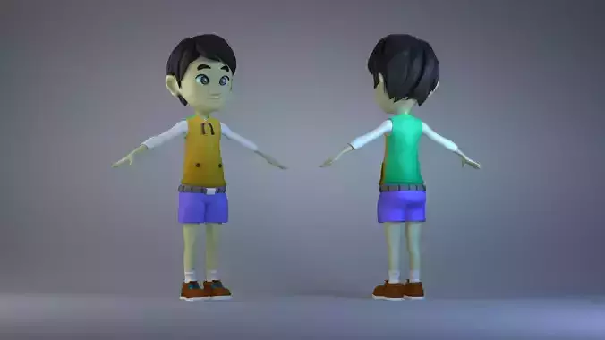 boy cartoon character family child role young human children