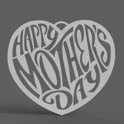 LOVE MOM PENDANT - MEDAL - WALL ART 002