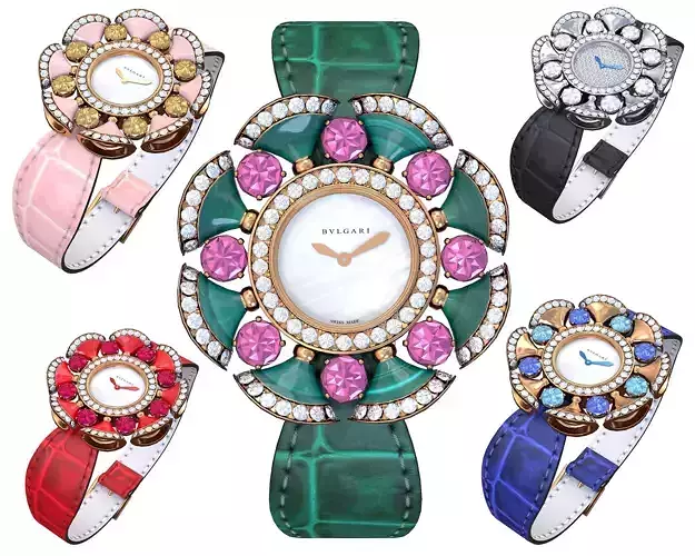 Bvlgari Divas Dream Watch 18 kt rose gold case Low-poly 3D model
