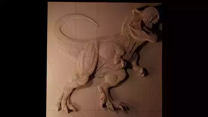 Tyrannosaurus CNC 3d Print High Relief Sand Casting