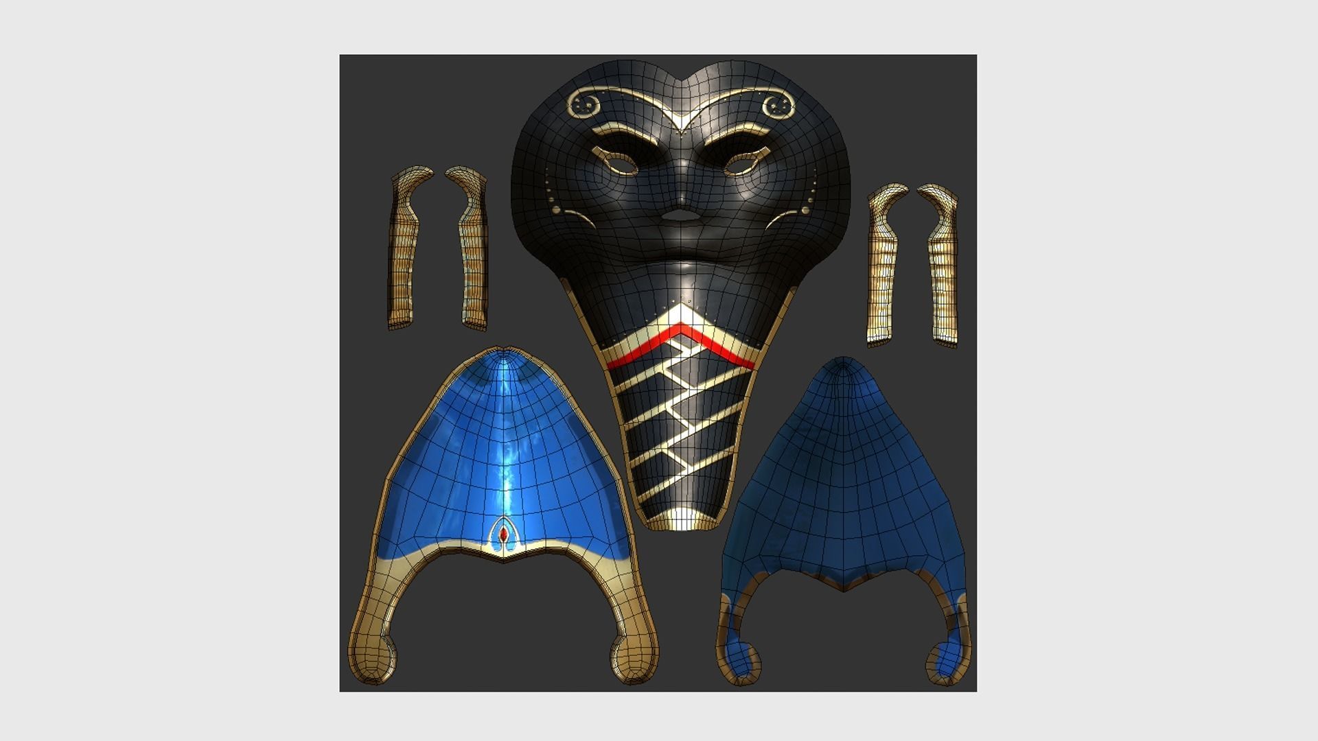 10 Osiris Mask A Collection - Egyptian Gods Character Clothing  _53