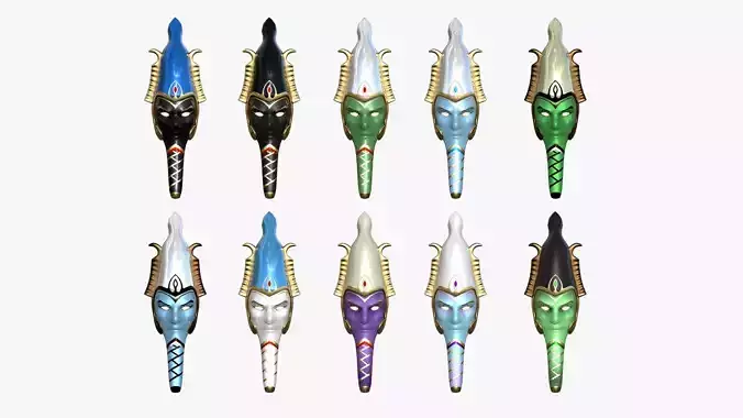 10 Osiris Mask A Collection - Egyptian Gods Character Clothing  