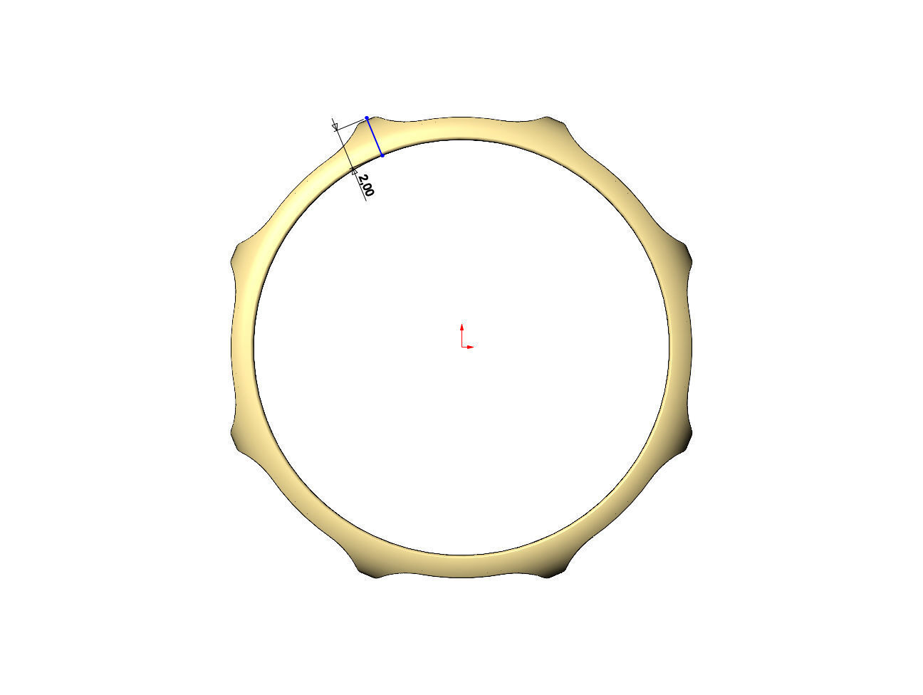 Oblong opening chain link engraved band 3D print model_6