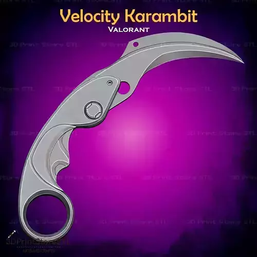 Velocity Karambit Cosplay Valorant - STL File 3D print model Velocity Karambit Cosplay Valorant - STL File 3D print model