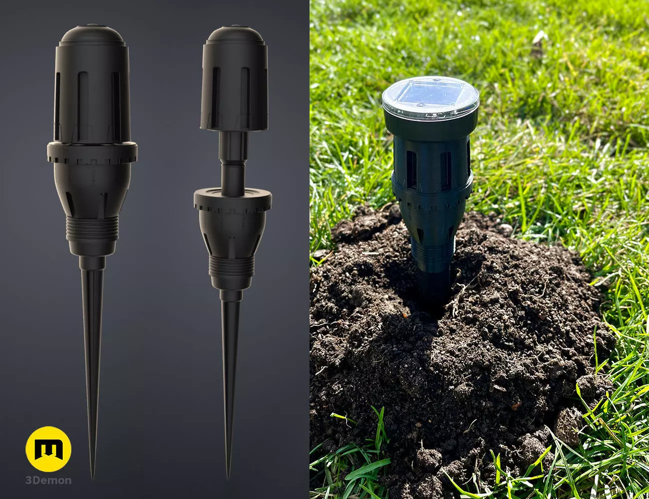 Dune Thumper Mole Repellent Stake 3D print model_0