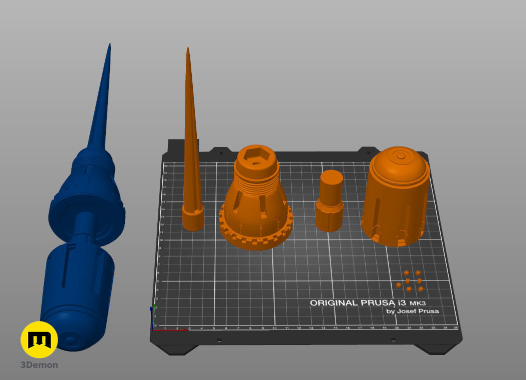 Dune Thumper Mole Repellent Stake 3D print model_3
