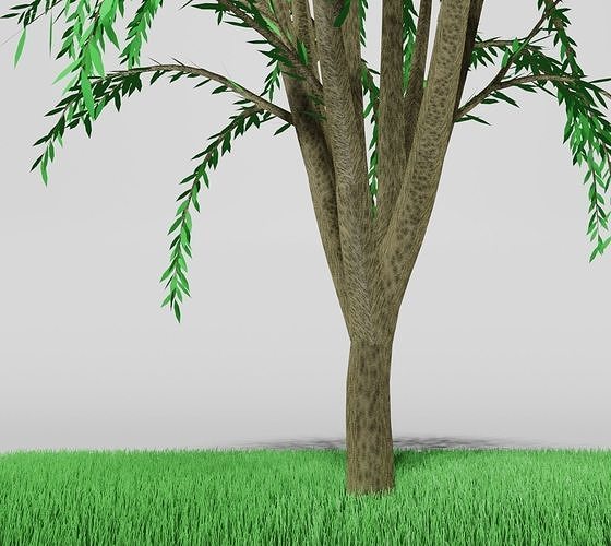 Tree and lawn Free 3D model