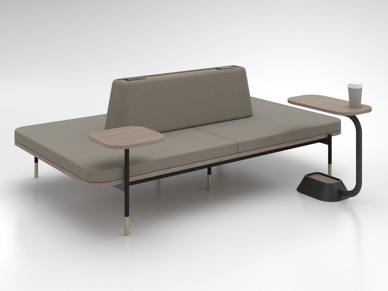 Sofa public area 3D model_2