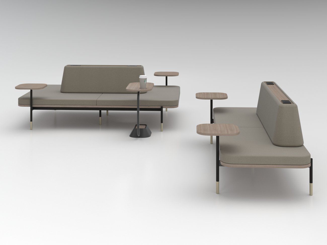 Sofa public area 3D model_1