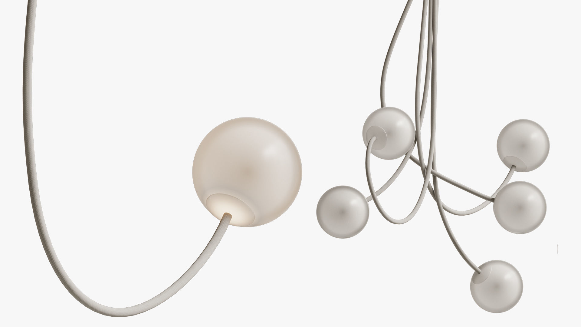 Ceiling light Moony 5 globes Karman 3D model_4