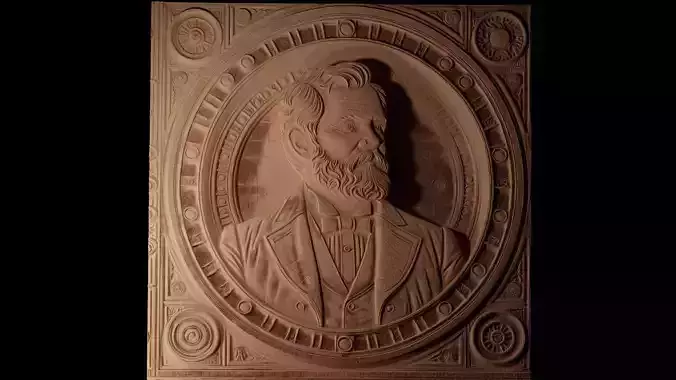 Thomas Edison CNC 3d Print High Relief Sand Casting