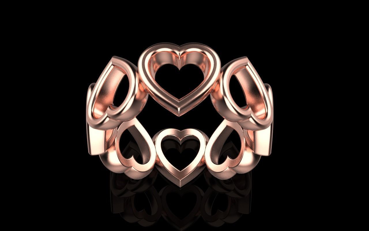 Heart ring model 810 3D print model_13