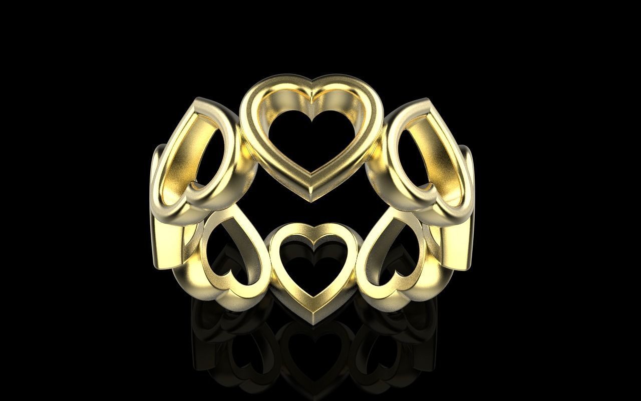 Heart ring model 810 3D print model_11