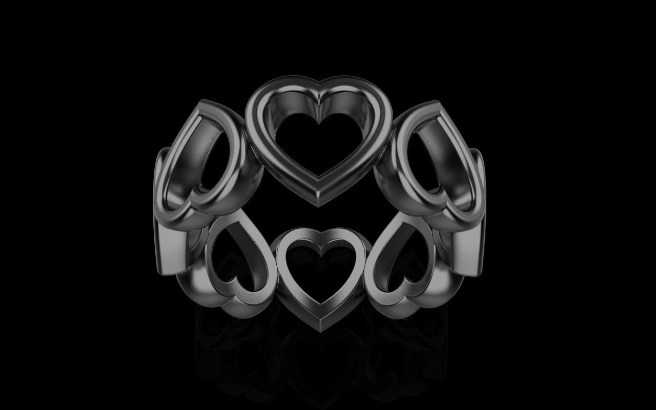 Heart ring model 810 3D print model_14