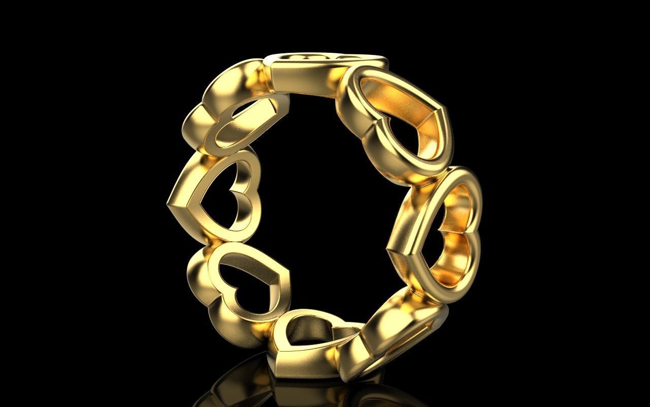 Heart ring model 810 3D print model_17