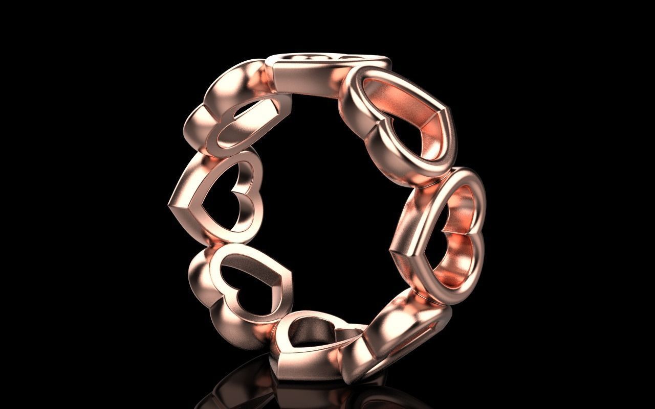 Heart ring model 810 3D print model_20