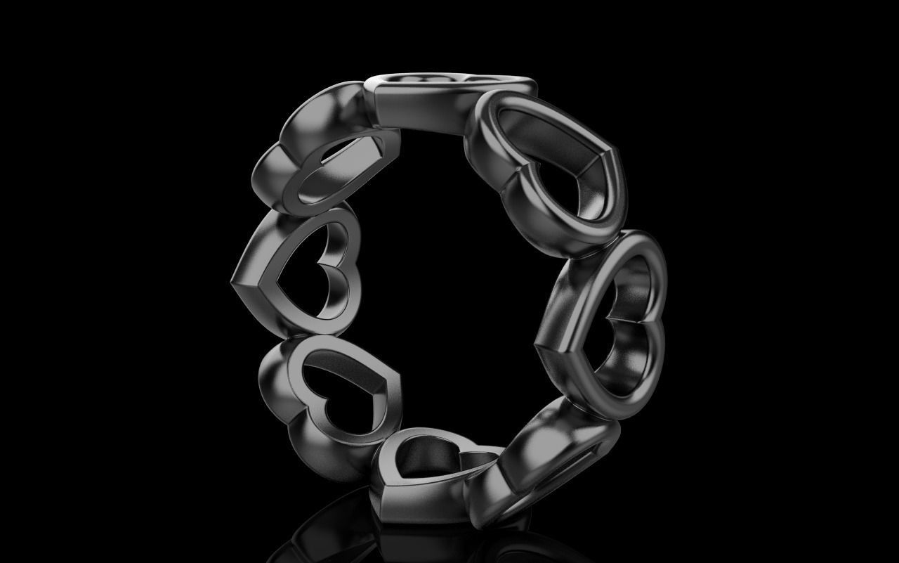 Heart ring model 810 3D print model_21