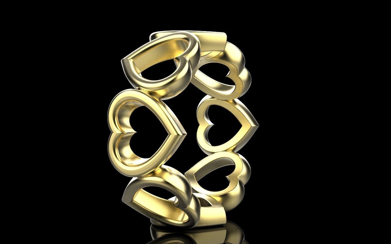 Heart ring model 810 3D print model_25