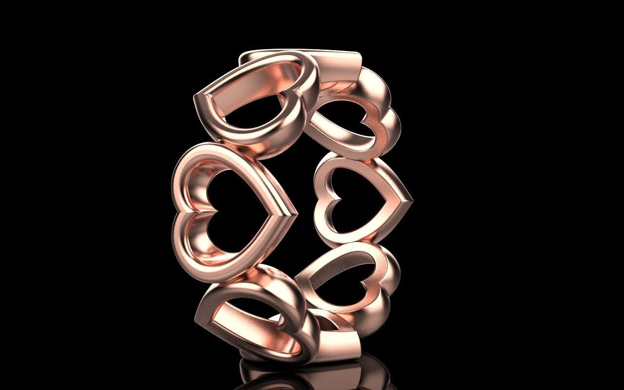 Heart ring model 810 3D print model_1