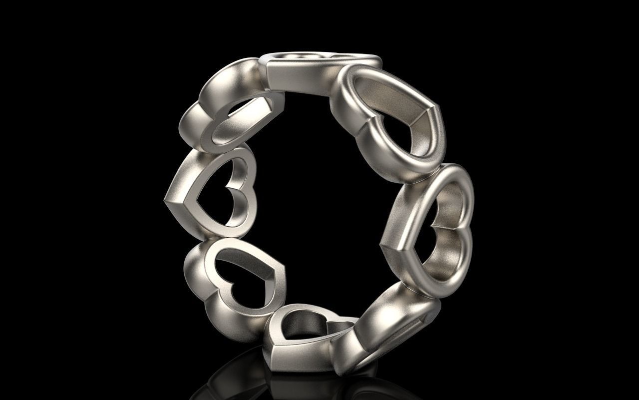 Heart ring model 810 3D print model_19