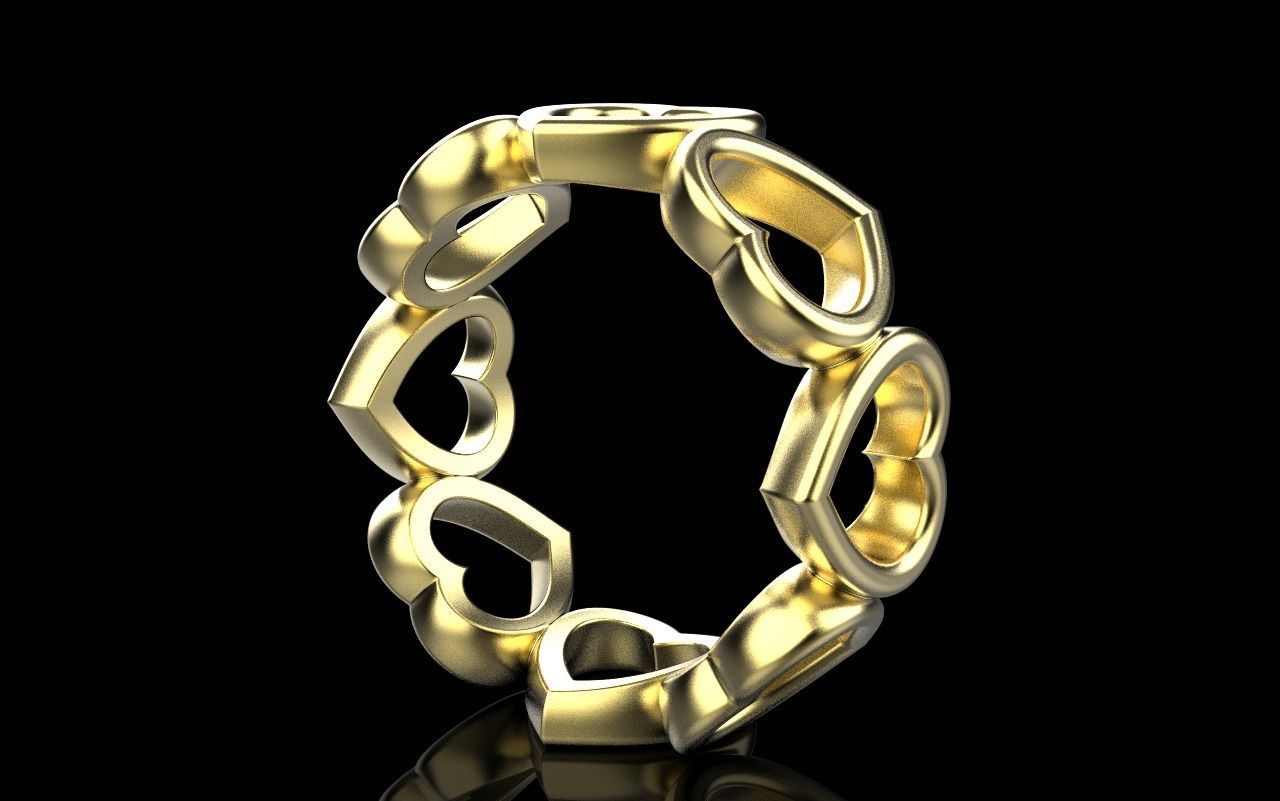 Heart ring model 810 3D print model_18