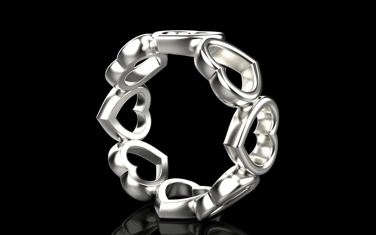 Heart ring model 810 3D print model_2