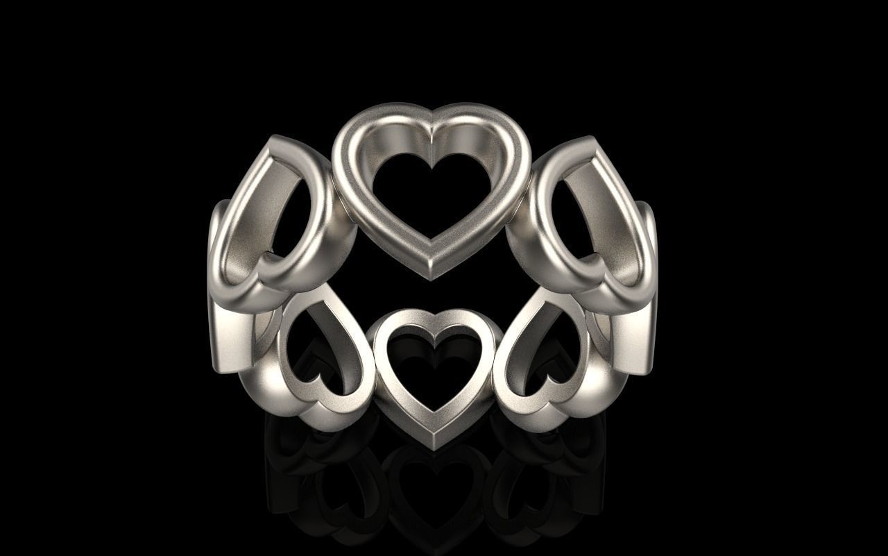 Heart ring model 810 3D print model_12