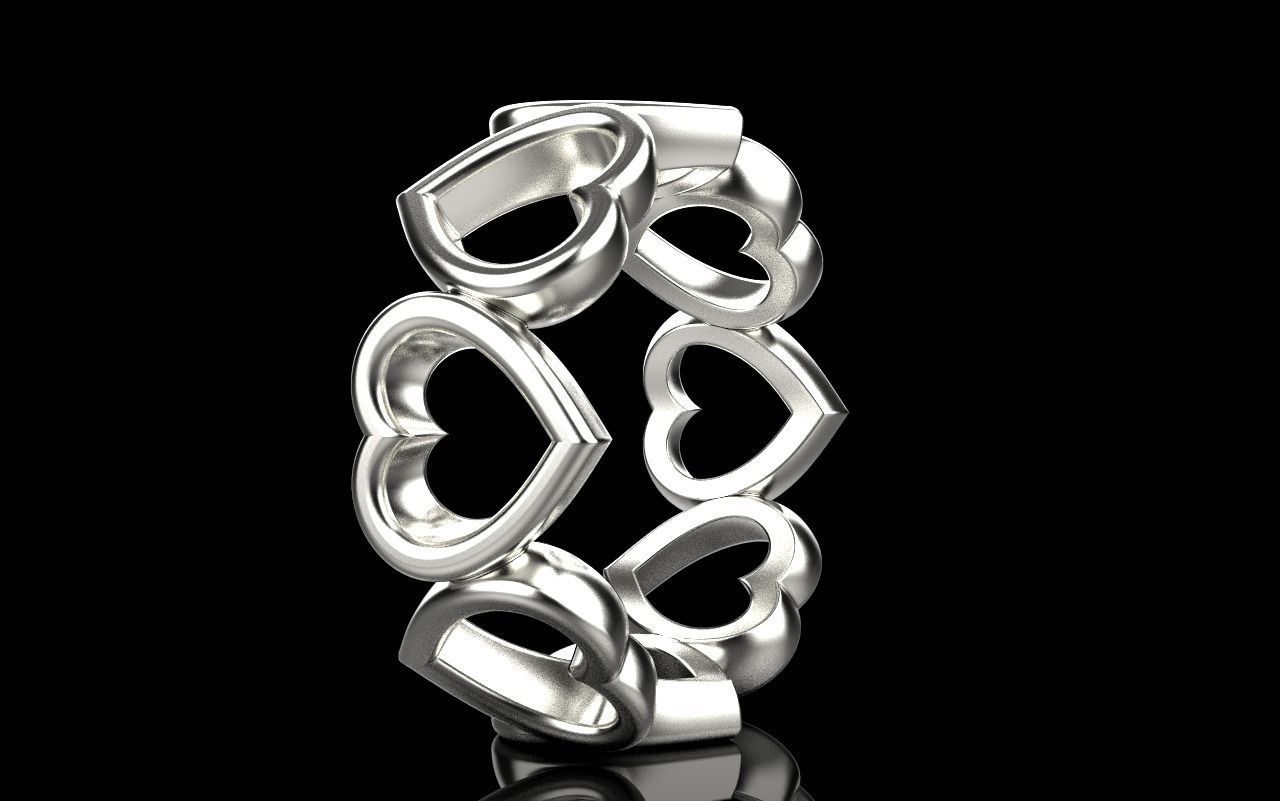 Heart ring model 810 3D print model_28