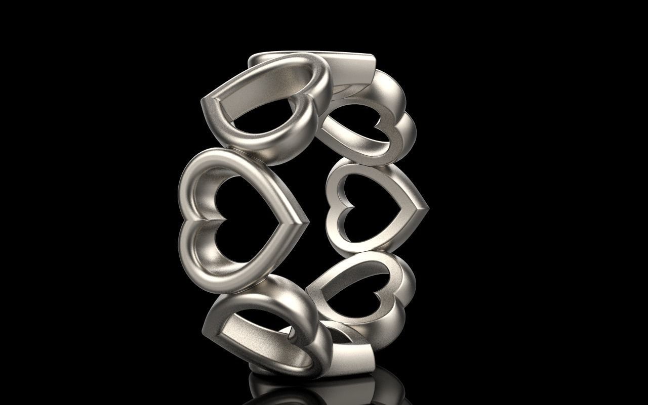 Heart ring model 810 3D print model_26
