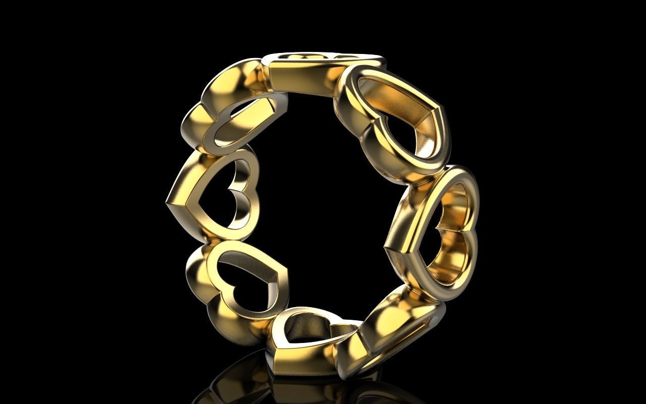Heart ring model 810 3D print model_23