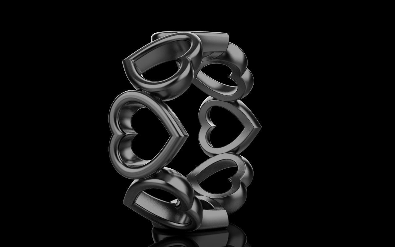 Heart ring model 810 3D print model_27