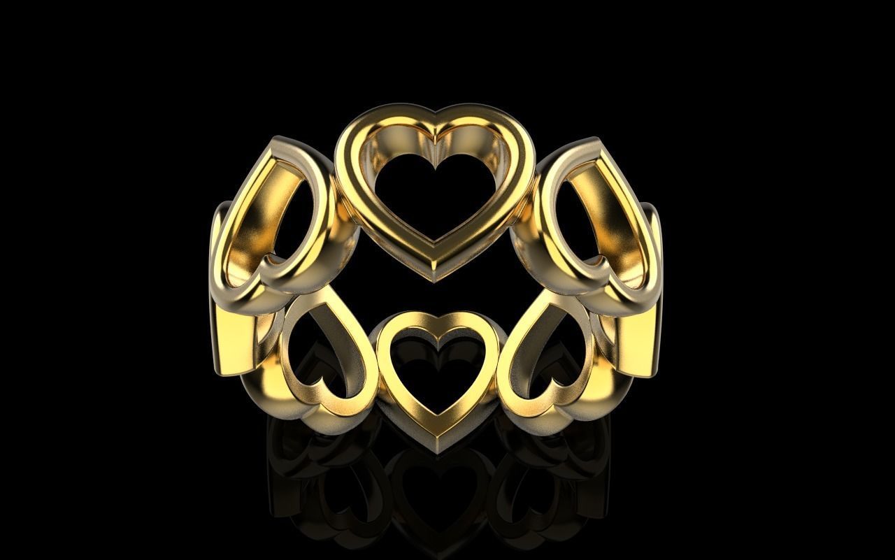 Heart ring model 810 3D print model_16
