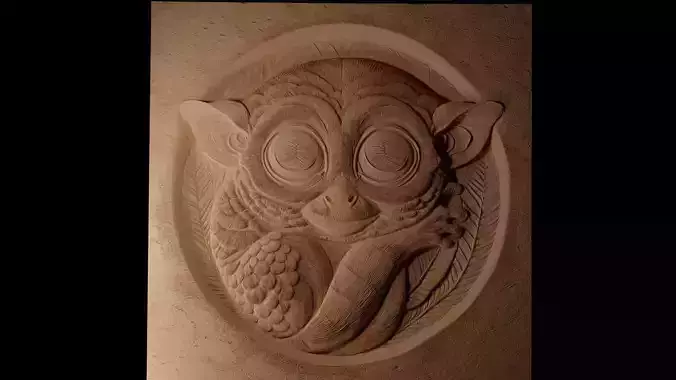 Tarsier CNC 3d Print High Relief Sand Casting 3D print model