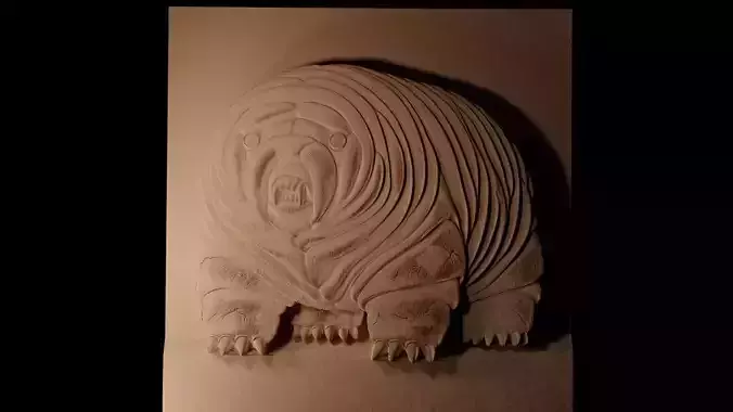 Tardigrade CNC 3d Print High Relief Sand Casting 3D print model