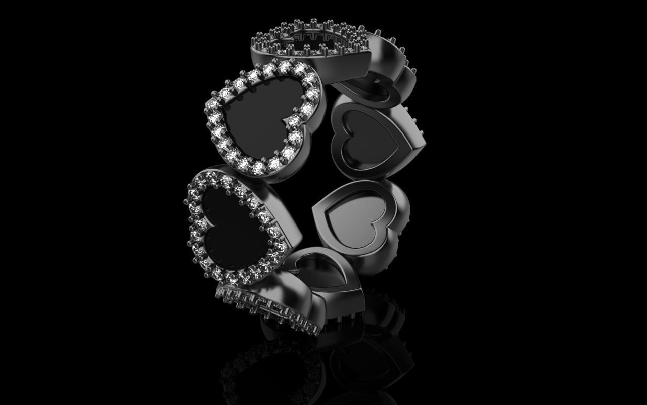 Heart ring model 811 3D print model_28