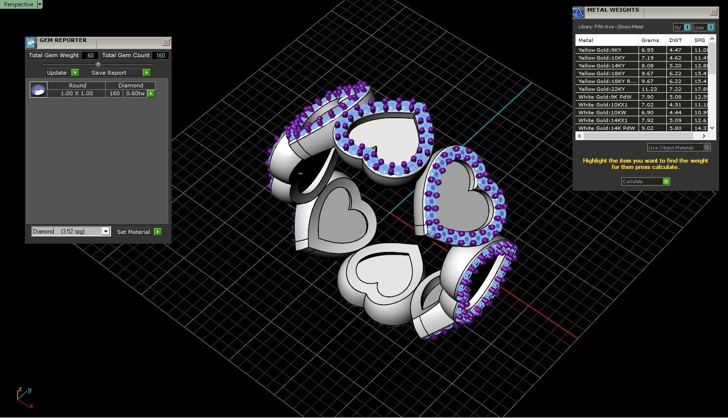 Heart ring model 811 3D print model_5