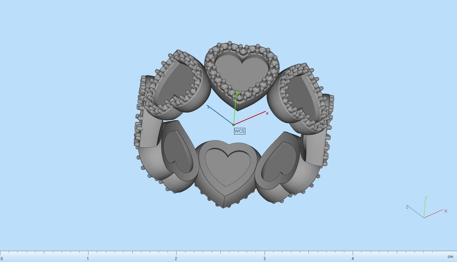 Heart ring model 811 3D print model_12