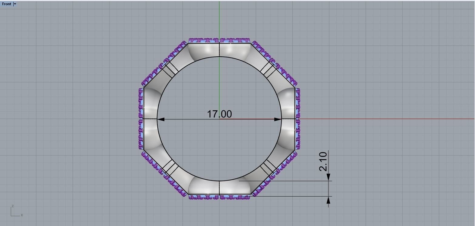 Heart ring model 811 3D print model_7