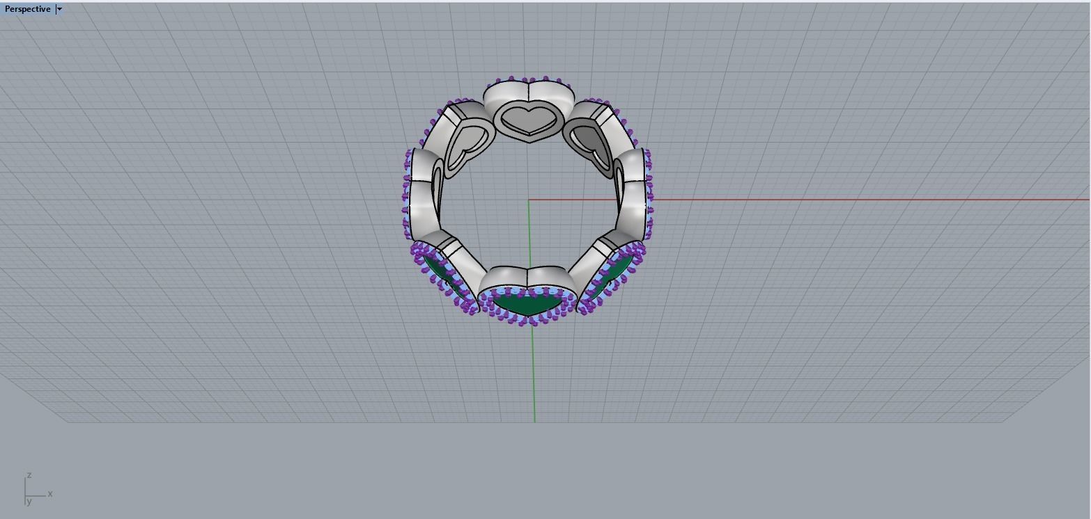 Heart ring model 811 3D print model_10
