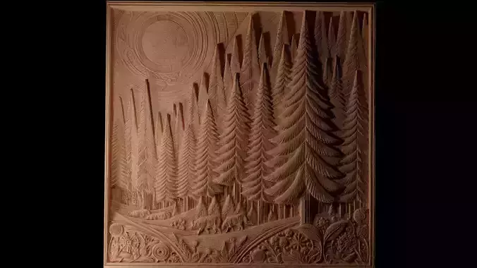 Taiga CNC 3d Print High Relief Sand Casting