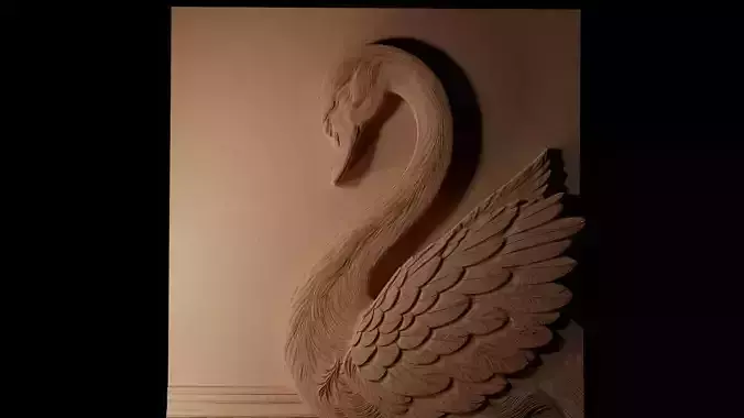 Swan CNC 3d Print High Relief Sand Casting