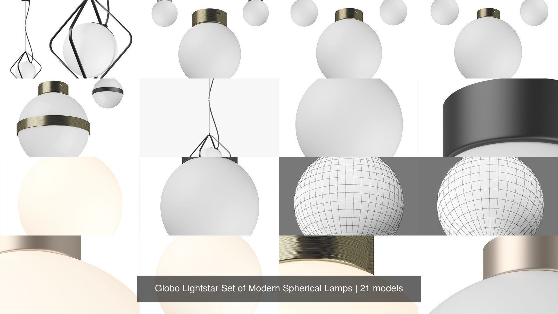 Globo Lightstar Collection of 21 Modern Spherical Lamps Items _2