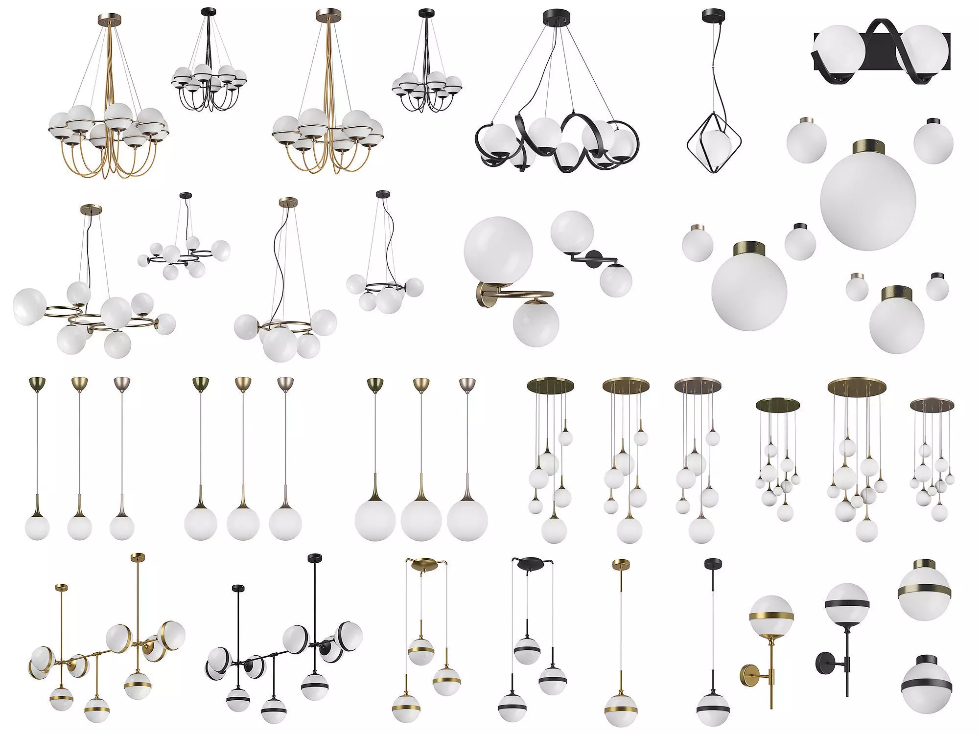 Globo Lightstar Collection of 21 Modern Spherical Lamps Items _0